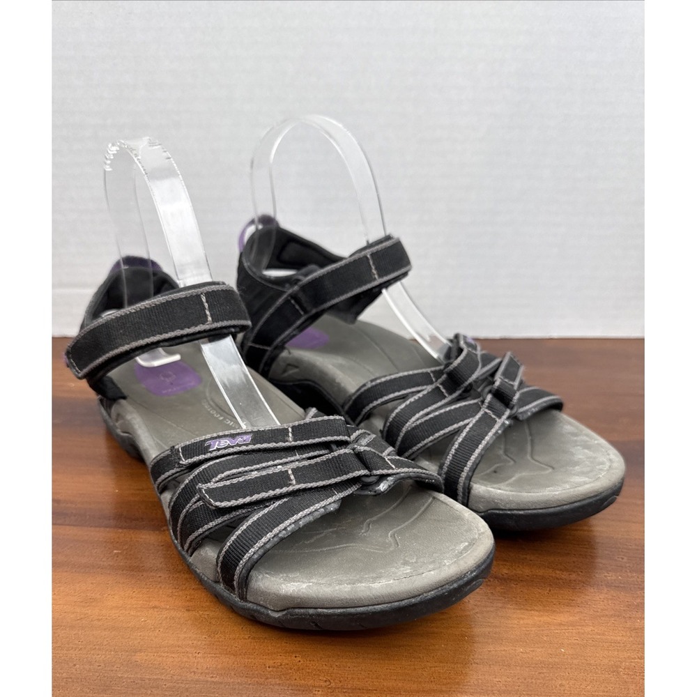 Teva SZ 9 Black Gray TIRRA Adjustable Strap Outdoor Hiking Water Sports Sandals‎